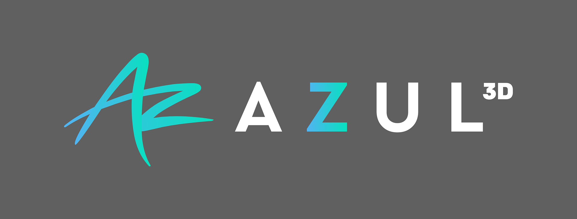 Azul 3D logo on gray