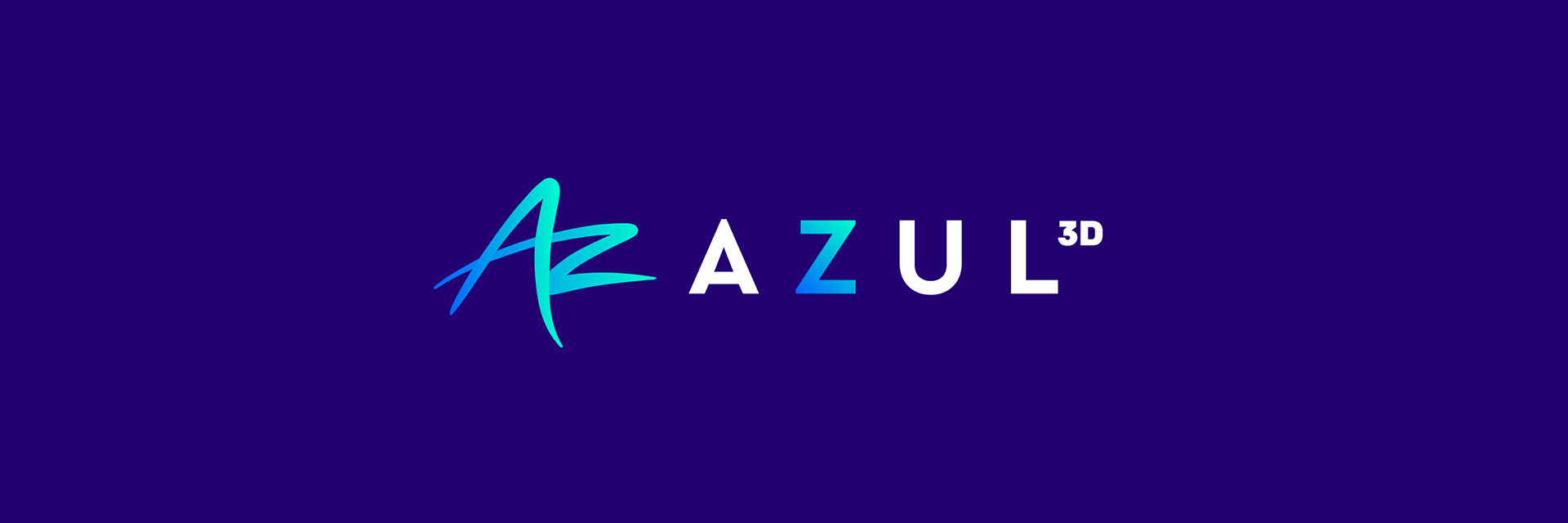 Azul 3D full logo on purple