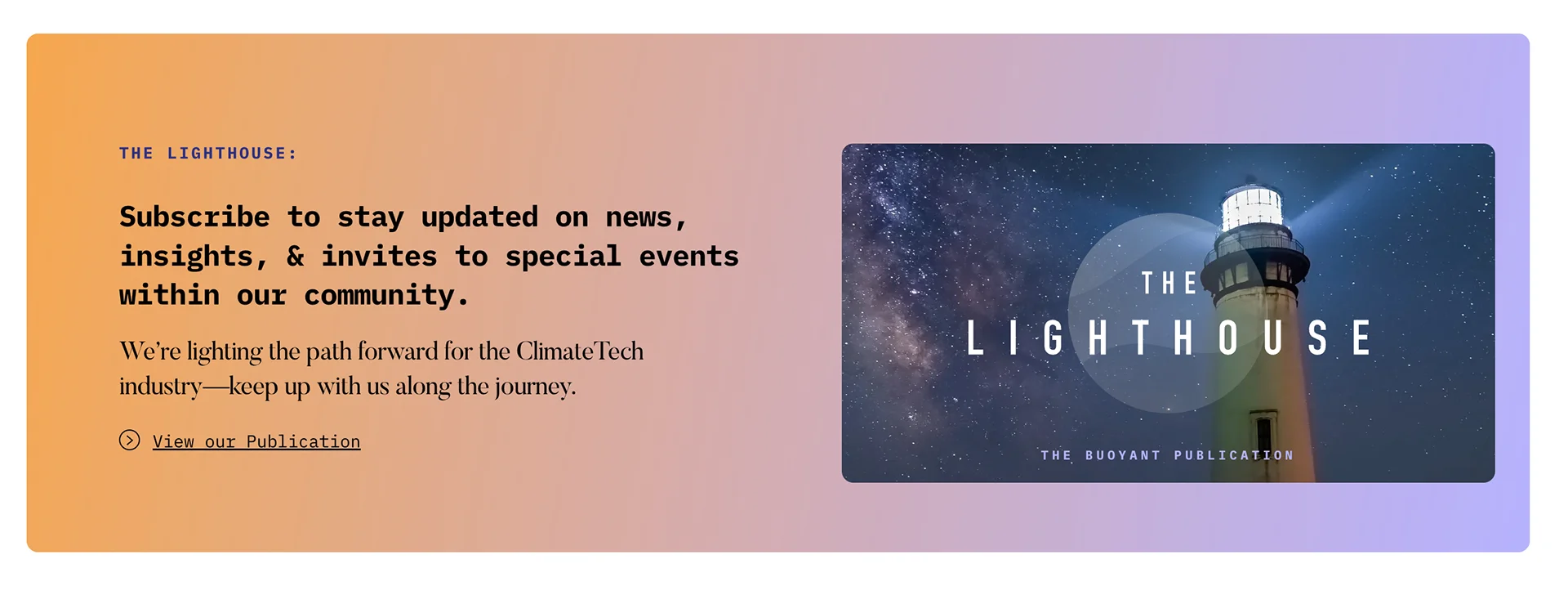 Buoyant website - portfolio companies