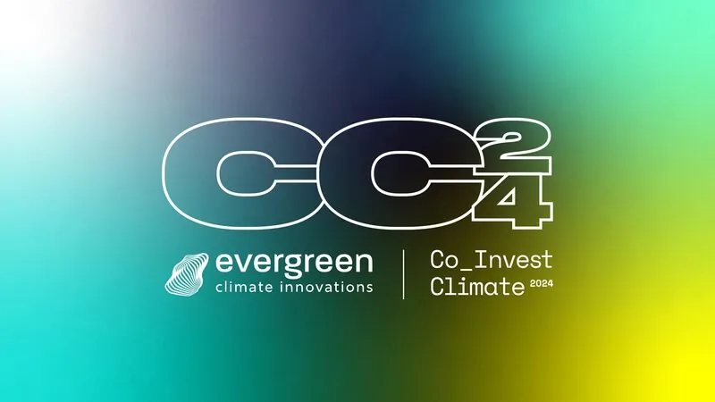 Concept 2 — CC24 full lockup with Evergreen on gradient