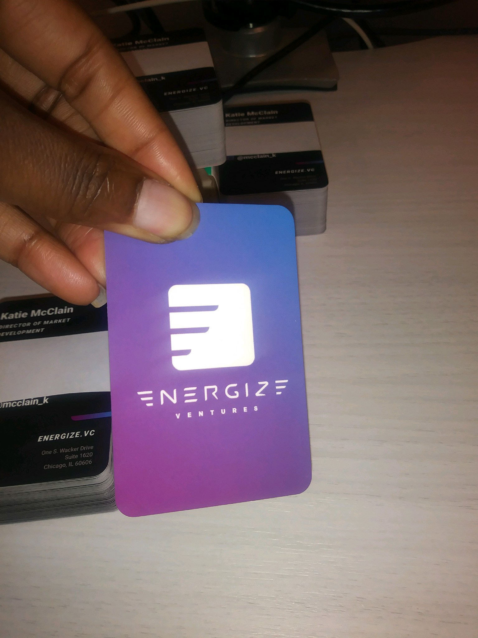 Energize Ventures business cards