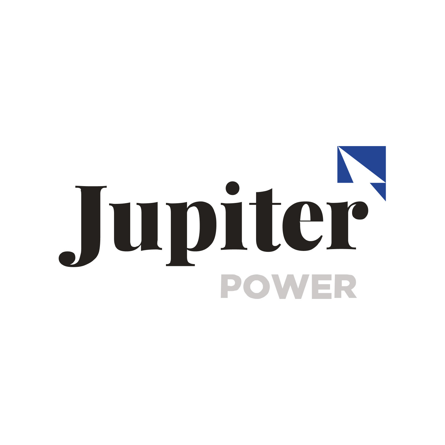 Jupiter Power mark on blue
