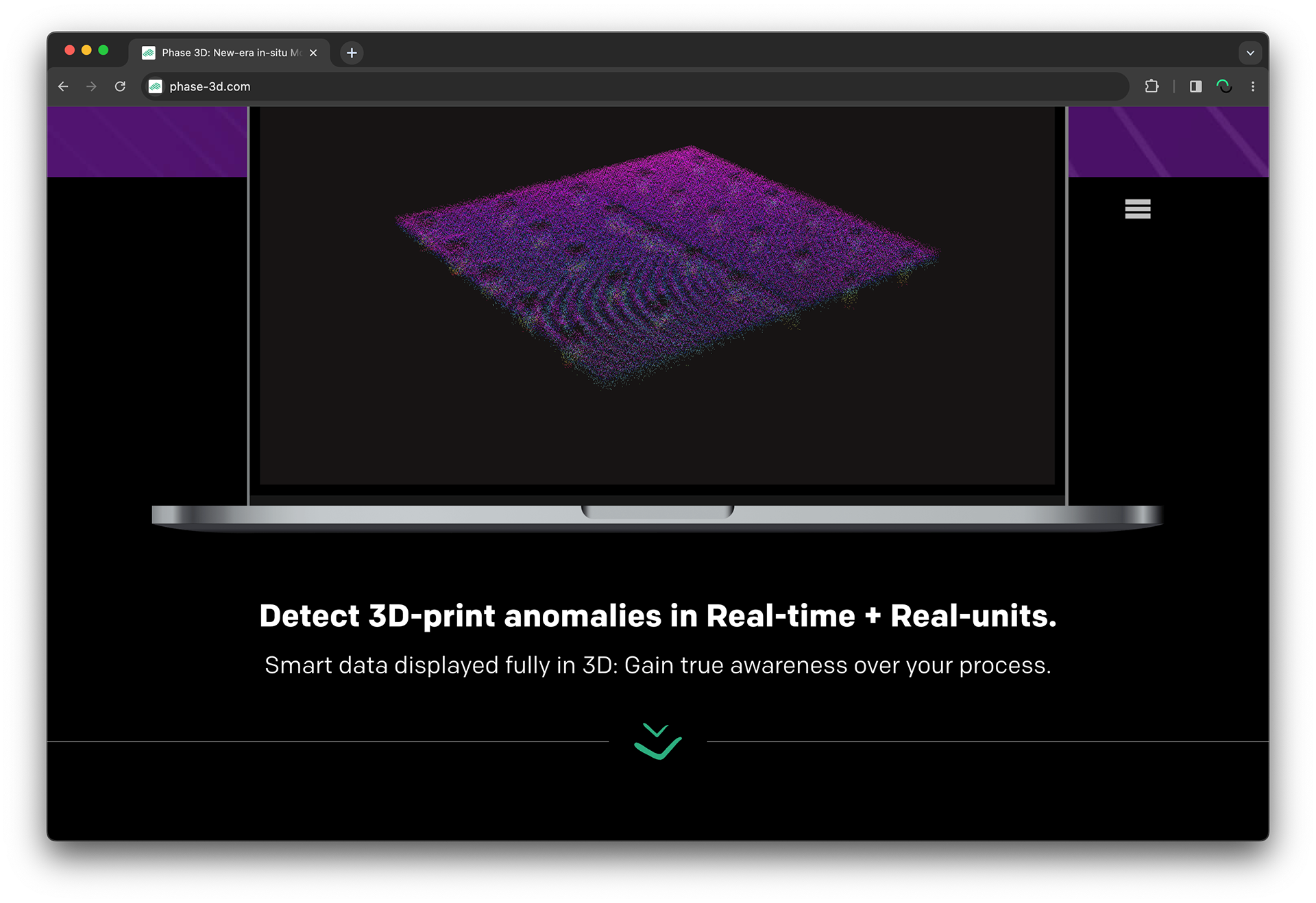Phase 3D defects detected in 3D