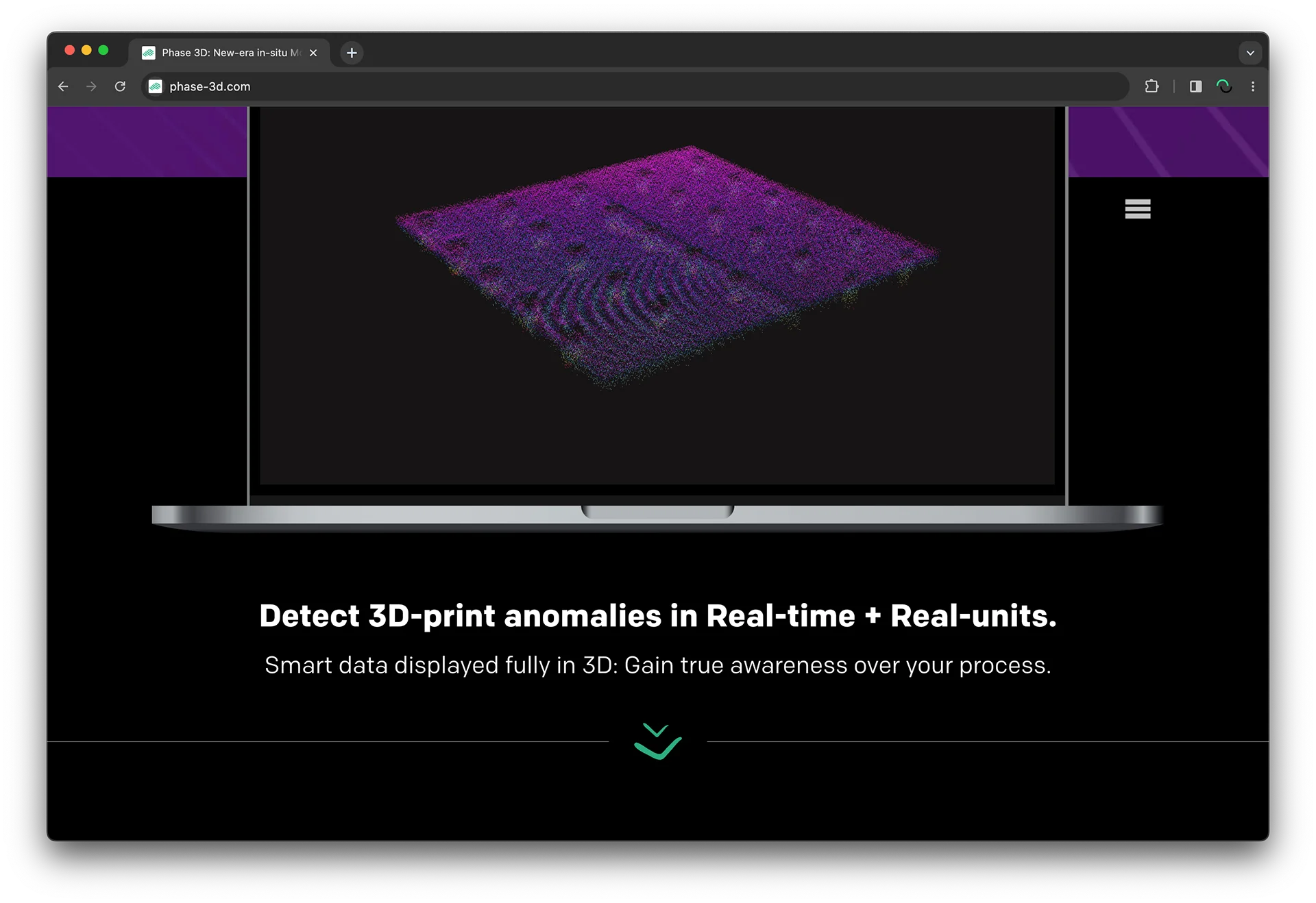 Phase 3D defects detected in 3D