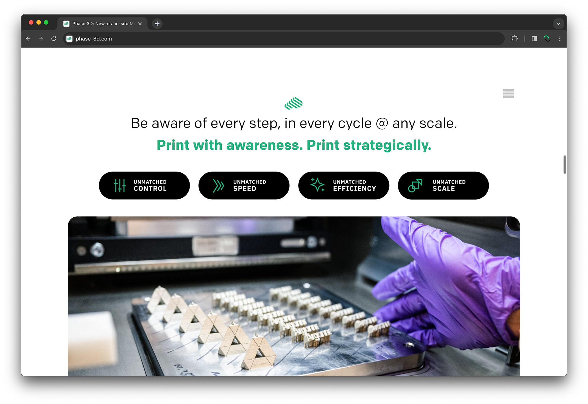 Phase 3D unmatched control
