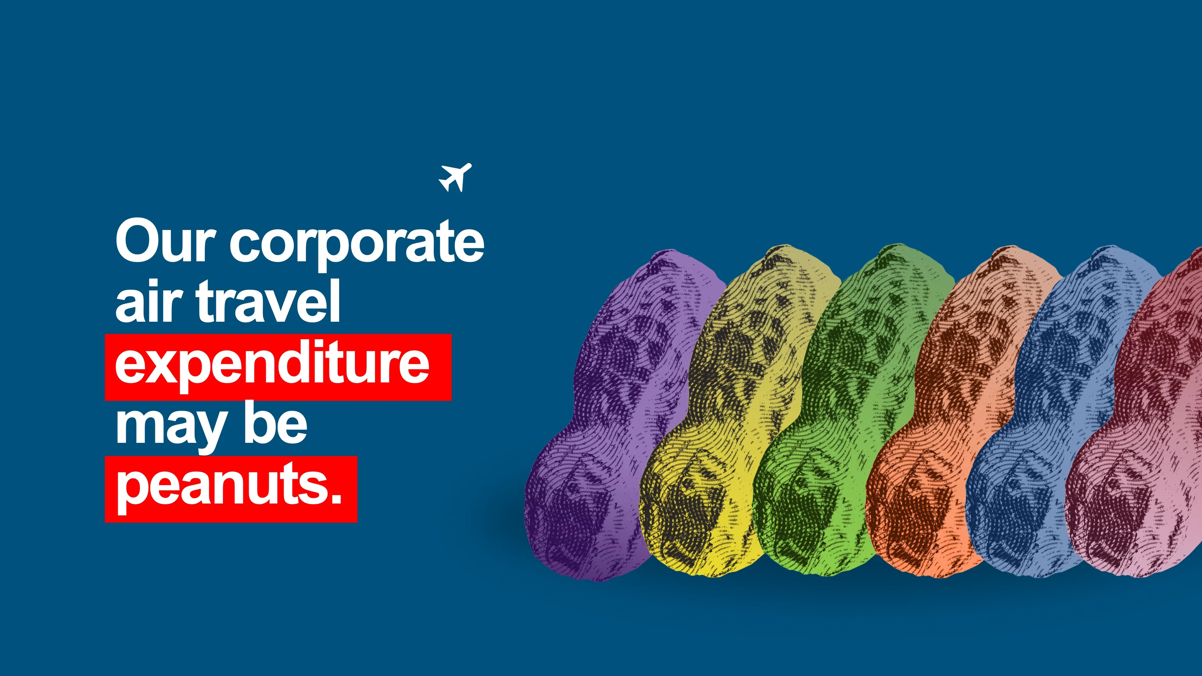 Corporate spending power—peanuts visual metaphor